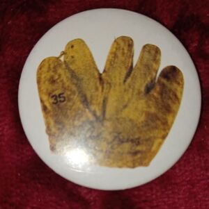 Vtg John Fogerty Baseball Glove Button Pin